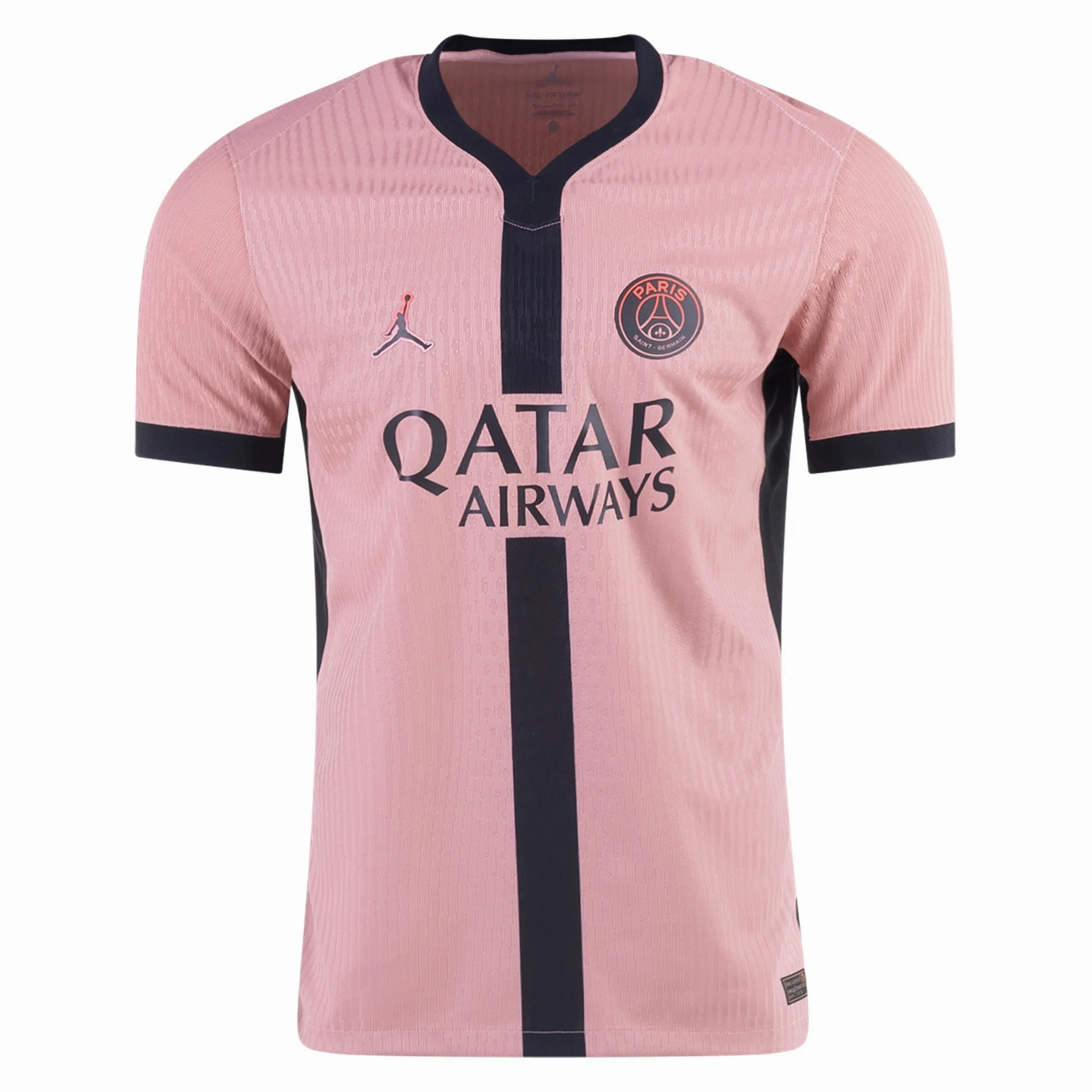 Nike Paris Saint-Germain Authentic Bradley Barcola Third Jersey 24/25 (Rust Pink/Black) Cool Wear Bonded Armhole