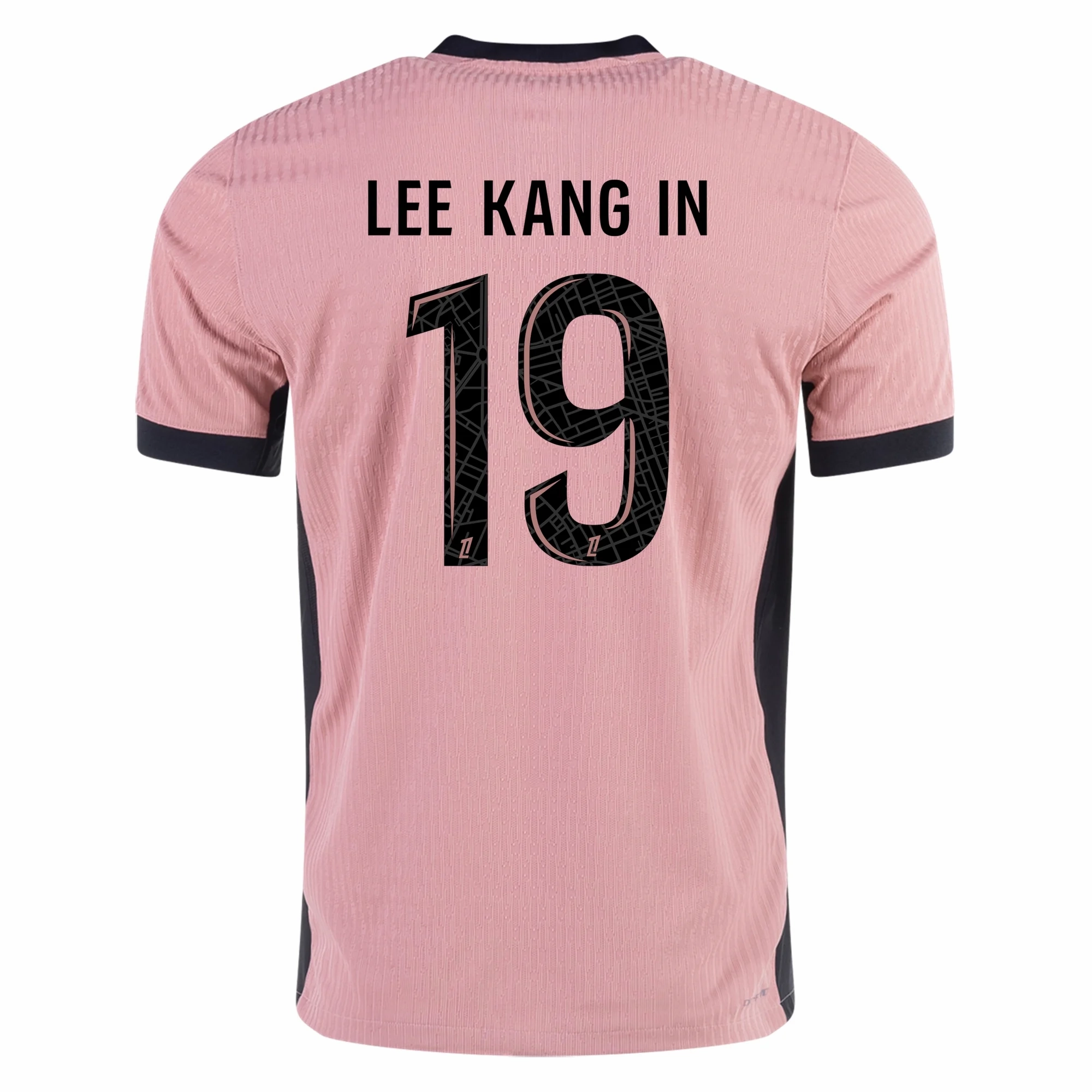 Flatlock Seams Nike Paris Saint-Germain Authentic Lee Kang-in Third Jersey 24/25 (Rust Pink/Black)