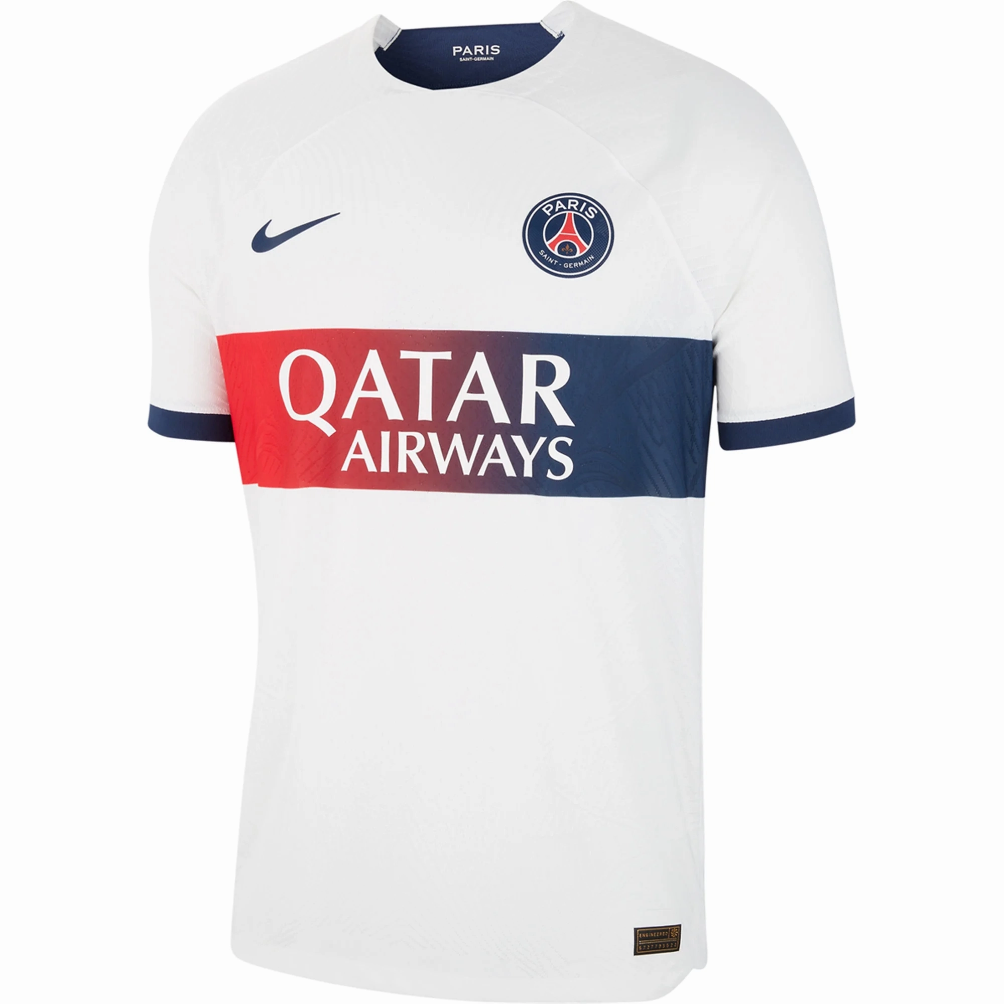 Tight Knit Nike Paris Saint-Germain Authentic Match Vaporknit Away Jersey 23/24 (White/Midnight Navy)