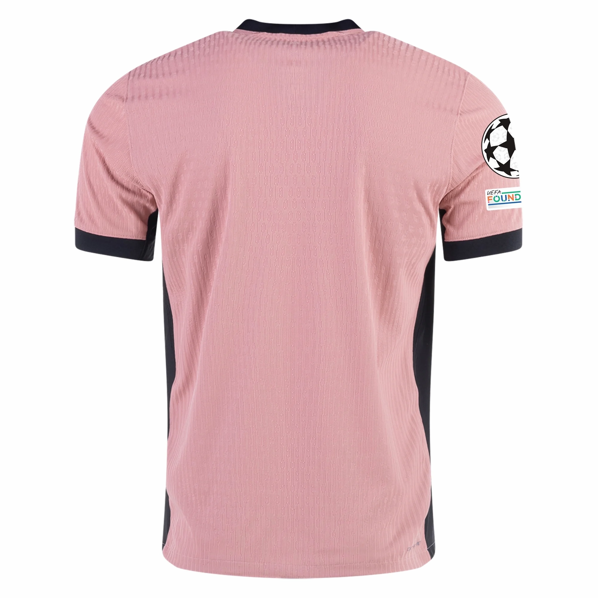 Nike Paris Saint-Germain Authentic Third Jersey w/ Champions League Patches 24/25 (Rust Pink/Black) Stretch Fit High Elasticity Cloth
