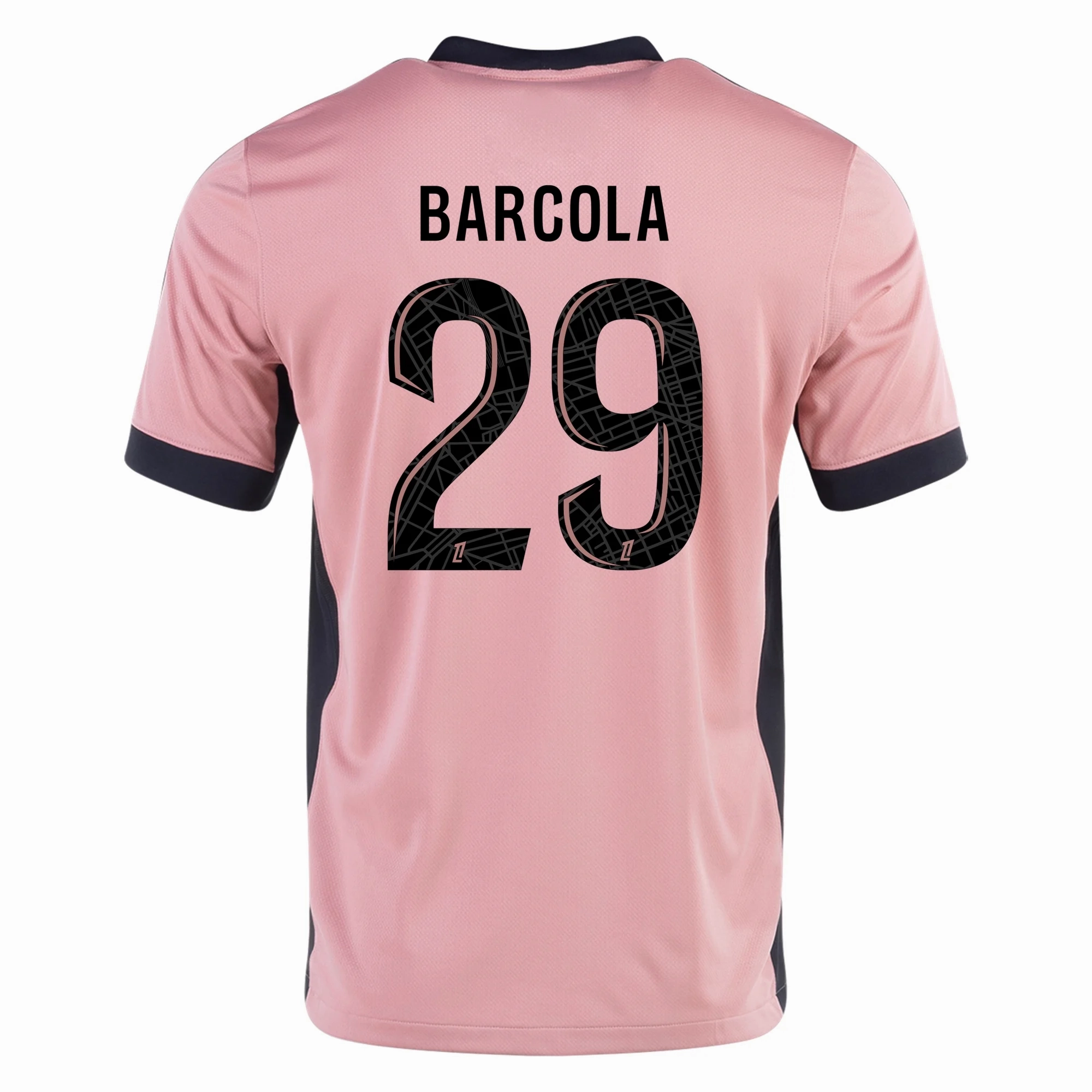 Gripped Hem Technology Nike Paris Saint-Germain Bradley Barcola Third Jersey 24/25 (Rust Pink/Black)