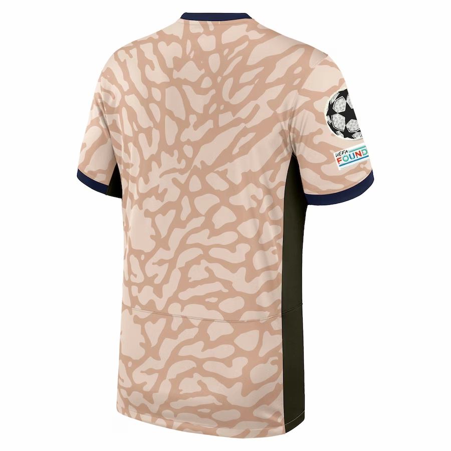 Nike Paris Saint-Germain Fourth Jersey w/ Champions League Patches 23/24 (Hemp/Obsidian/Sequoia) Ultra light