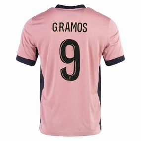 Nike Paris Saint-Germain Gon?alo Ramos Third Jersey 24/25 (Rust Pink/Black) Breathable Sportswear Fabric Functional Performance
