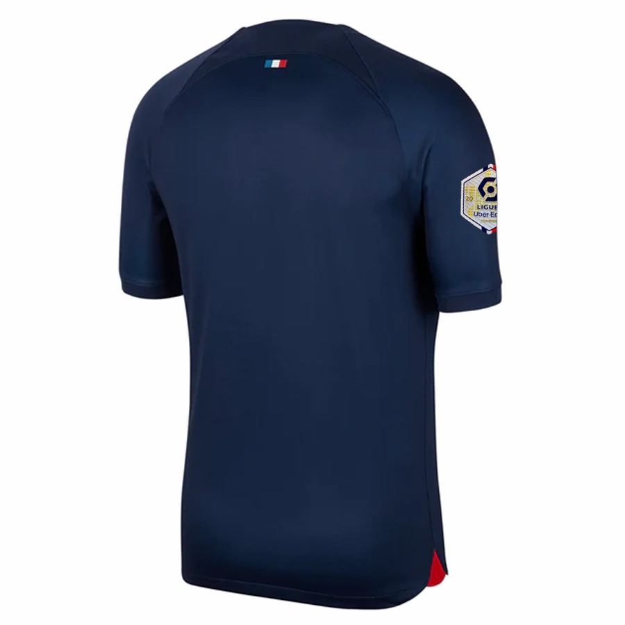 Long Lasting Color Retention Nike Paris Saint-Germain Home Jersey w/ Ligue 1 Champions Patch 23/24 (Midnight Navy)