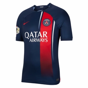 Tagless Neckline Design Nike Paris Saint-Germain Home Jersey w/ Ligue 1 Champions Patch 23/24 (Midnight Navy)