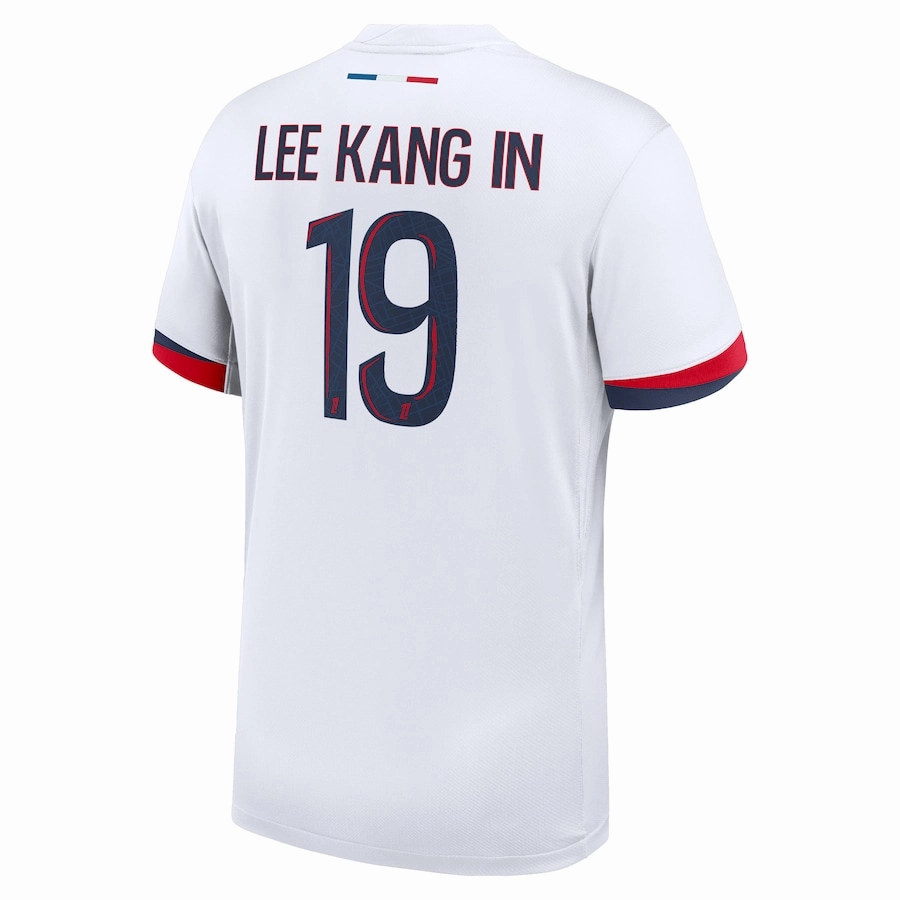 Modern Cut Rolling Storage Pocket Nike Paris Saint-Germain Lee Kang In Away Jersey 24/25 (White/Midnight Navy)