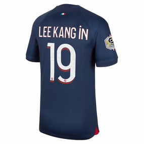 Sporty Performance Nike Paris Saint-Germain Lee Kang-in Home Jersey w/ Ligue 1 Champions Patch 23/24 (Midnight Navy)