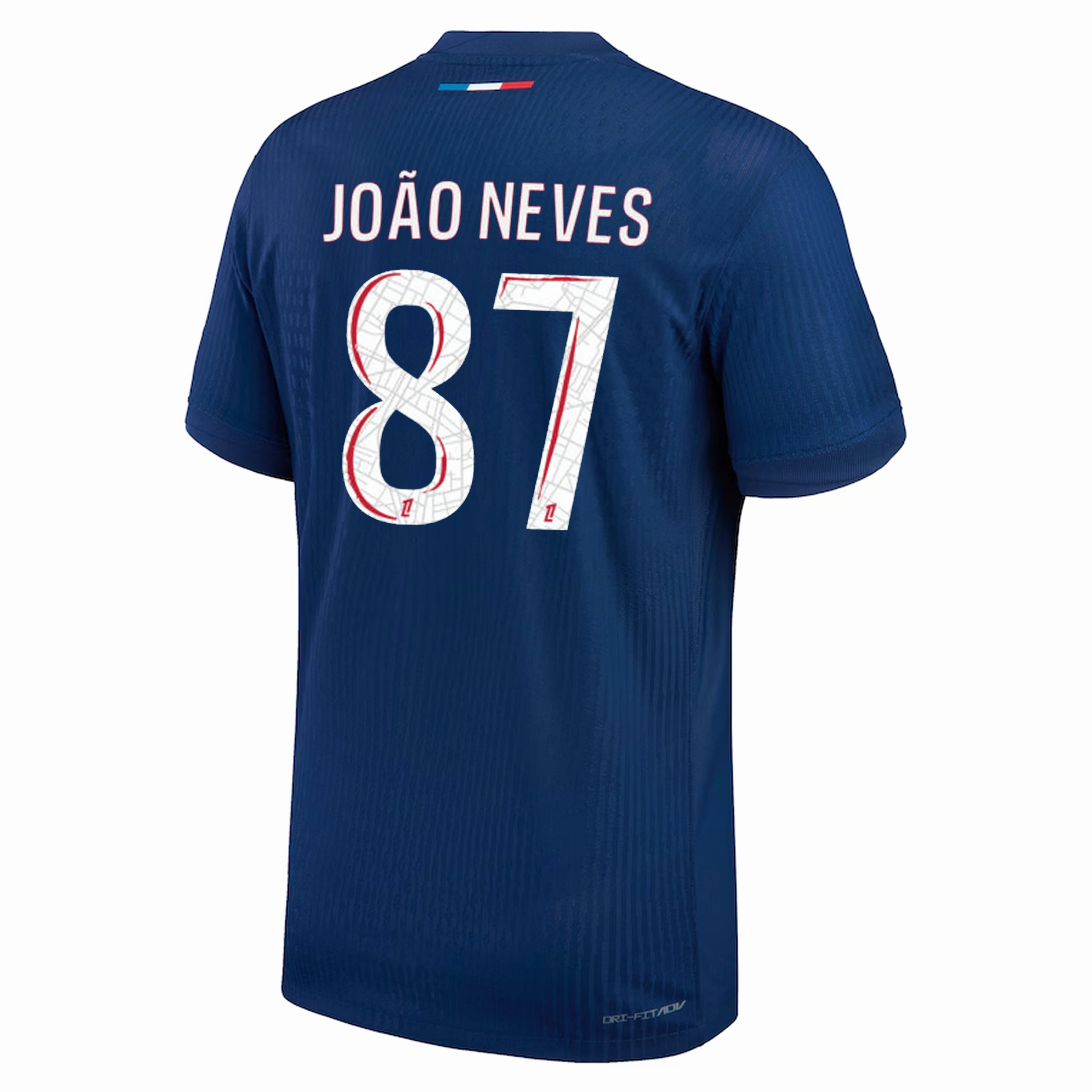 Nike Paris Saint-Germain Match Authentic Jo?o Neves Home Jersey 24/25 (Midnight Navy/White) Comfort Fit Collar Daily Active