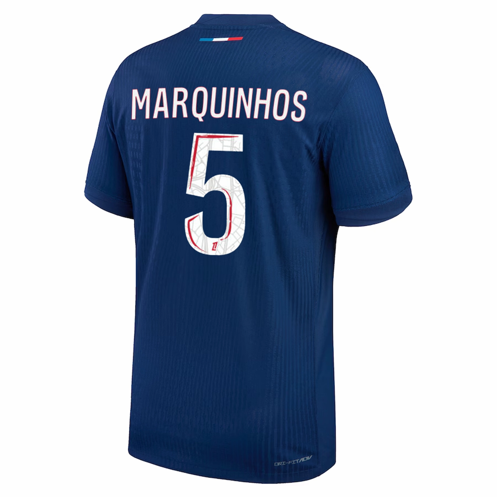 Dry Texture Smooth Finish Nike Paris Saint-Germain Match Authentic Marquinhos Home Jersey 24/25 (Midnight Navy/White)