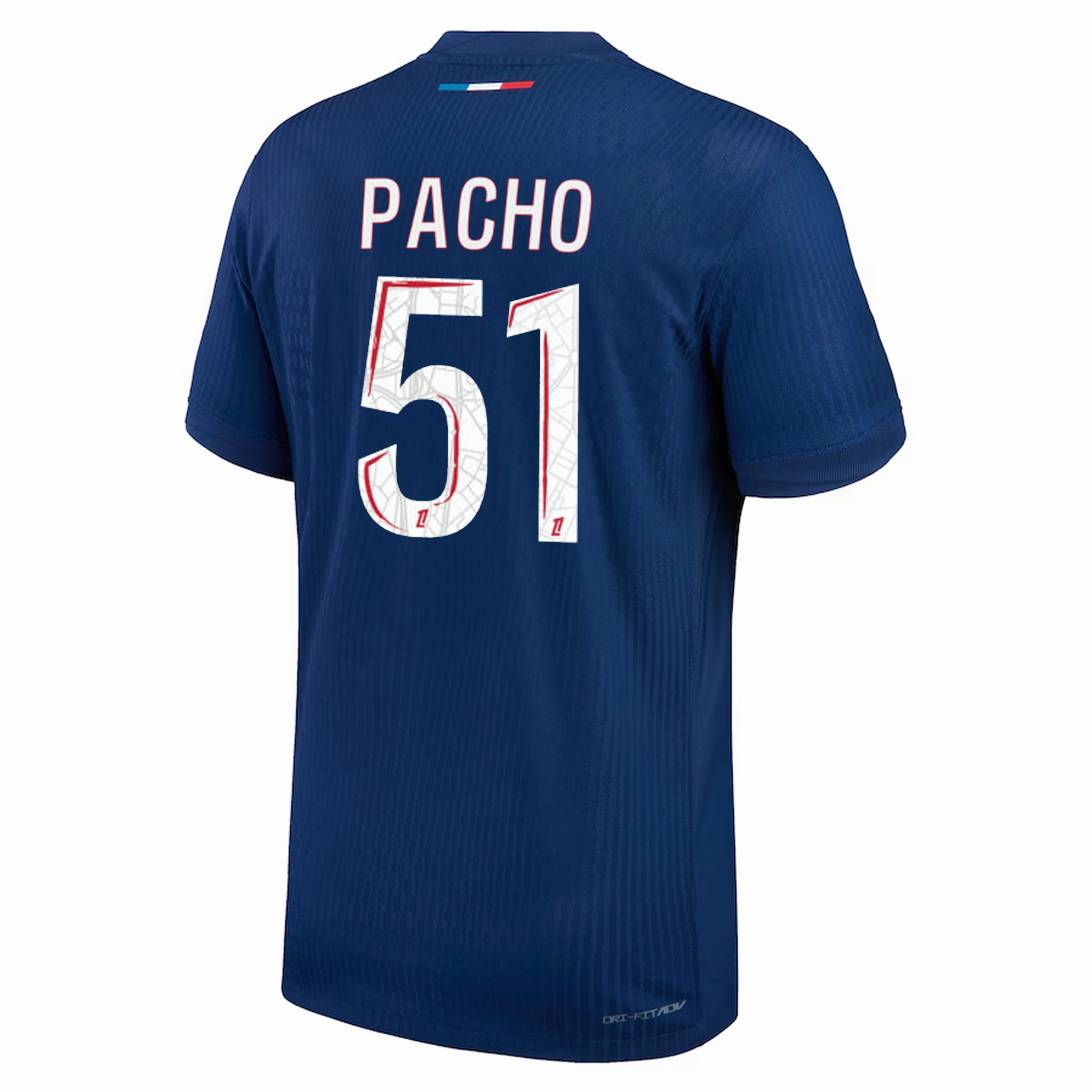 Nike Paris Saint-Germain Match Authentic Willian Pacho Home Jersey 24/25 (Midnight Navy/White) Quick Release Hem