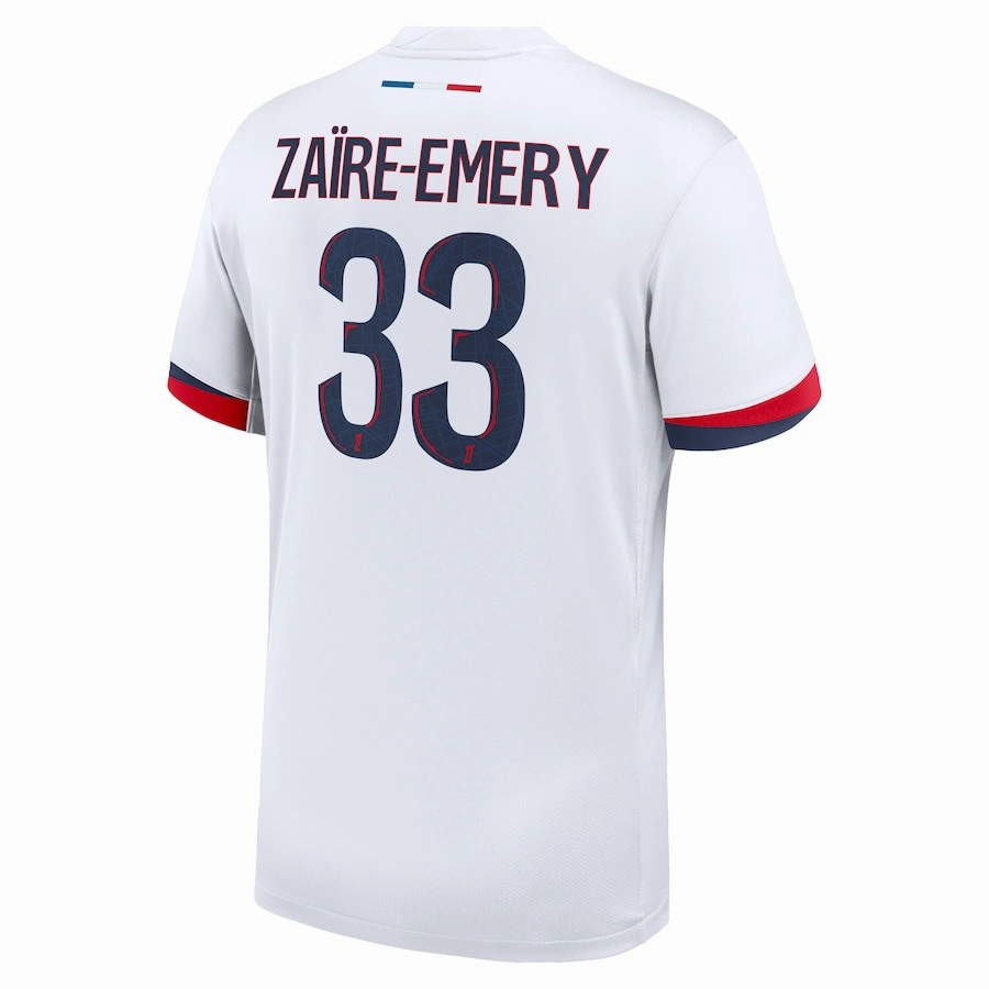 Elastic Cuff Retention Nike Paris Saint-Germain Warren Za?re-Emery Away Jersey 24/25 (White/Midnight Navy)