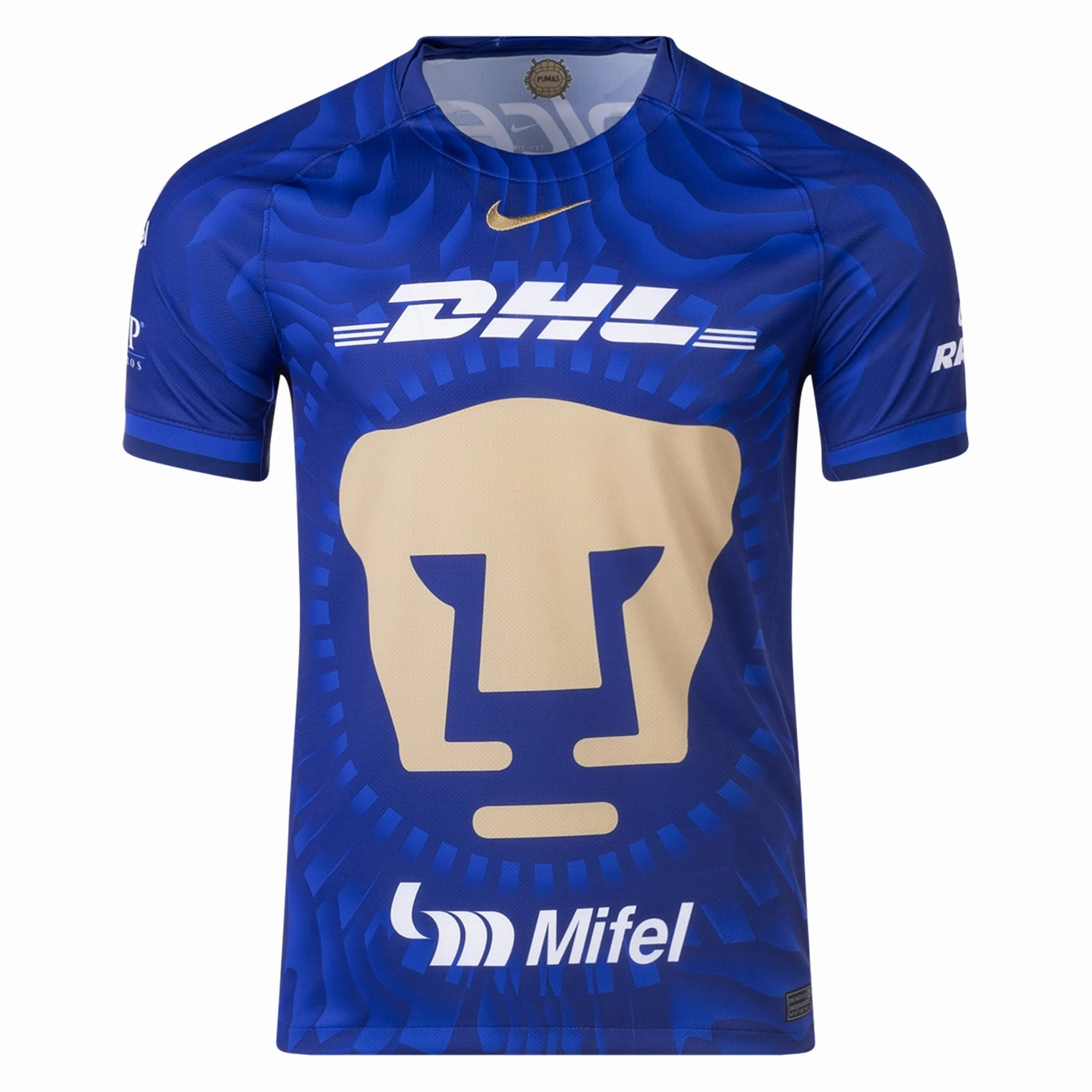 Nike Pumas UNAM 25/26 Away Jersey (Deep Royal Blue/Club Gold) Low Friction Texturing
