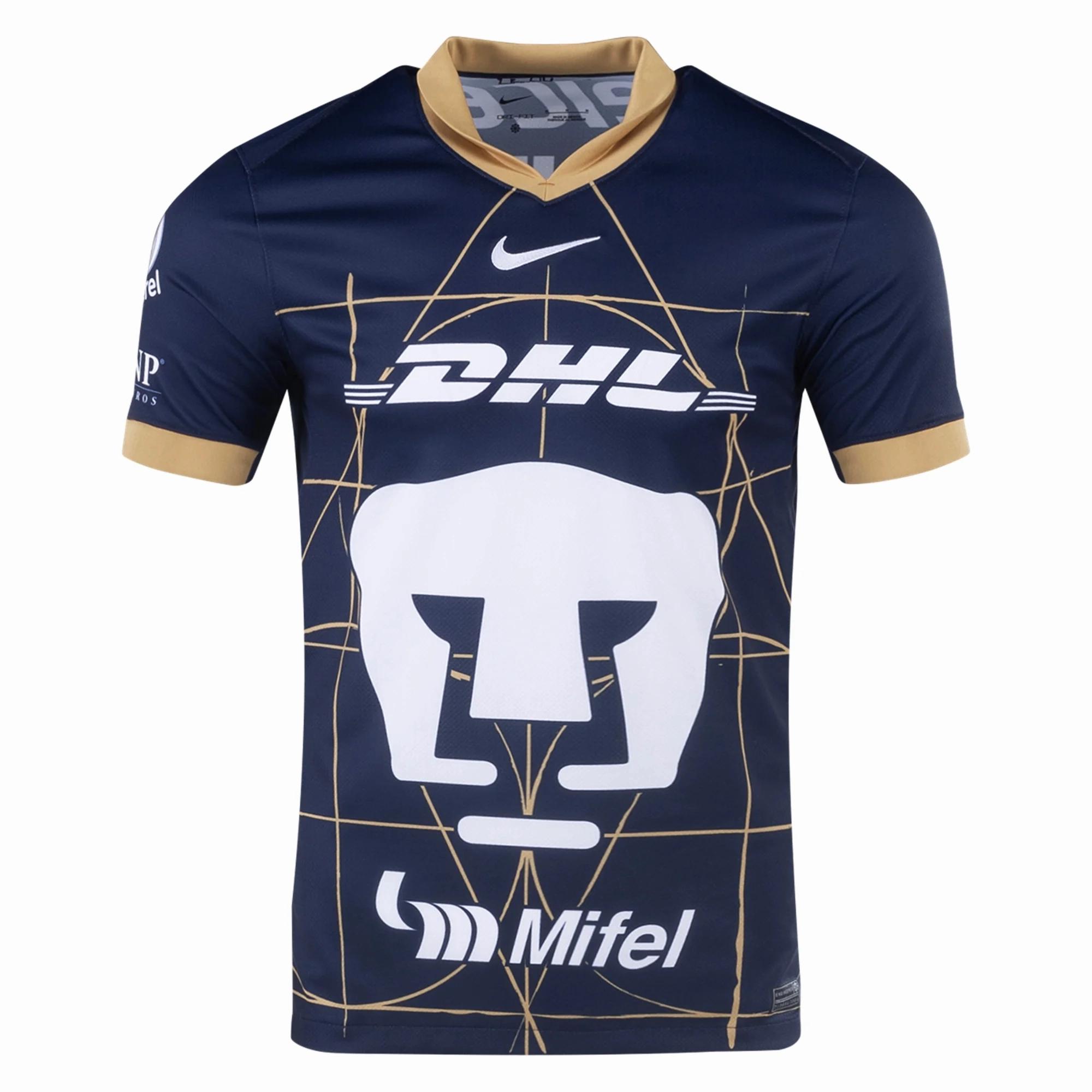 Nike Pumas UNAM Away Jersey 24/25 (Obsidian/Truly Gold) Ultra Soft Lining Soft Binding Edges