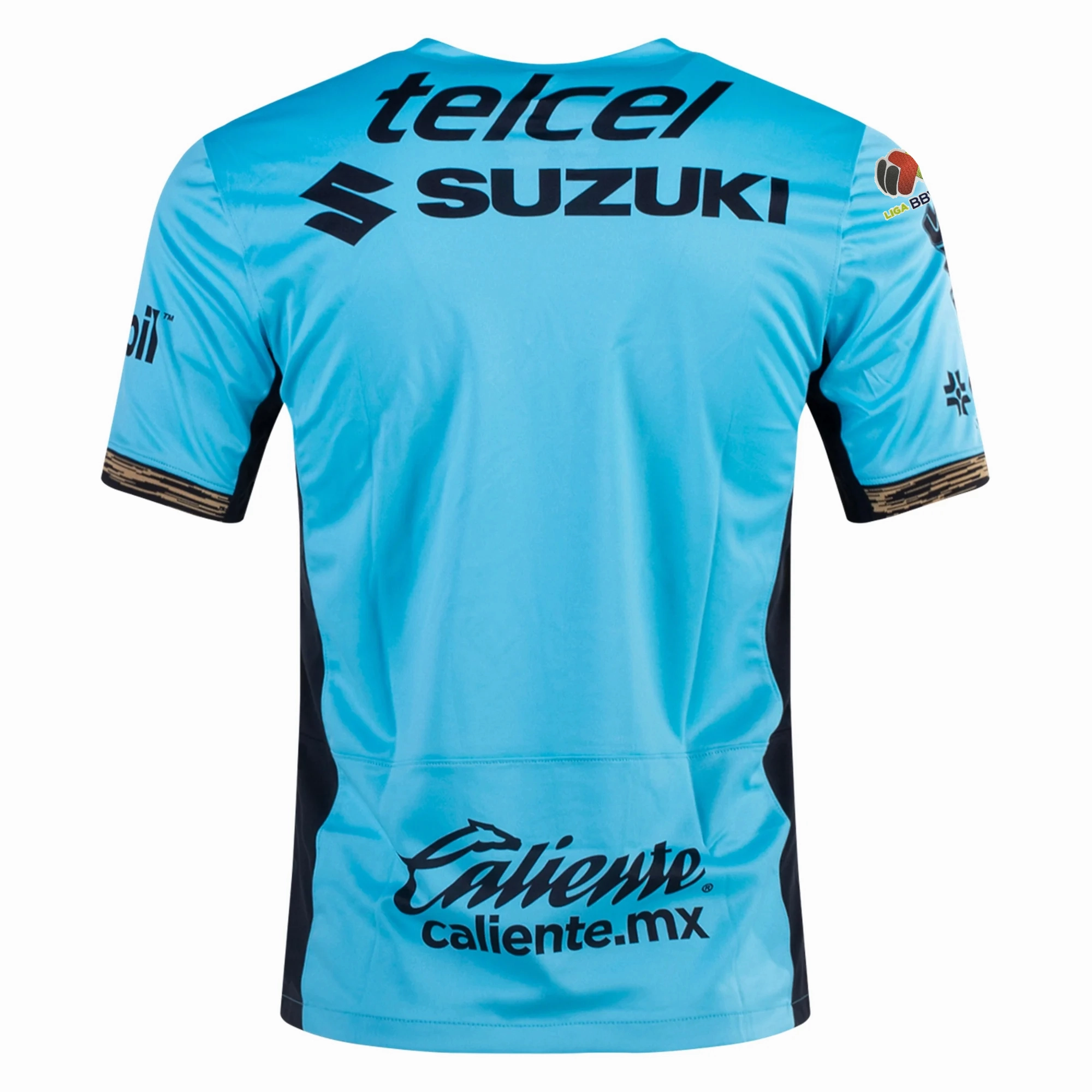 No Slip Gripper Hem Nike Pumas UNAM Third Jersey w/ Liga MX Patch 23/24 (Baltic Blue/Truly Gold)