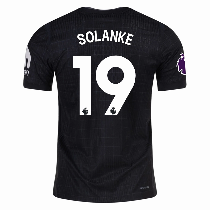 Nike Solanke Tottenham Hotspur Authentic Away Jersey 25/26 w/ EPL Patch (Black/Iron) Abrasion Resistant Reinforcements Outdoor Comfort