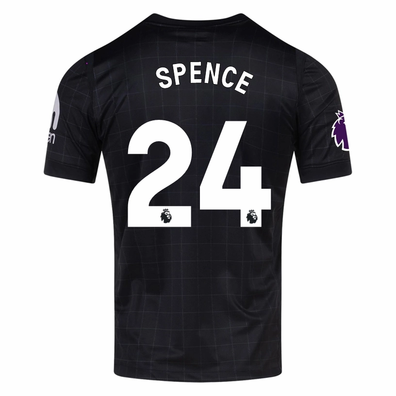 Nike Spence Men's Tottenham Away Jersey w/ EPL   No Room For Racism Patches 25/26 (Black/Iron) Non Restrictive Cut