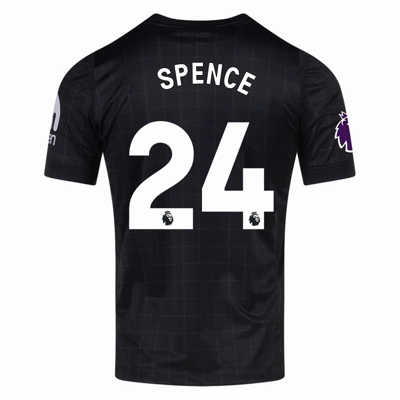 Nike Spence Men's Tottenham Away Jersey w/ EPL   No Room For Racism Patches 25/26 (Black/Iron) Non Restrictive Tailoring