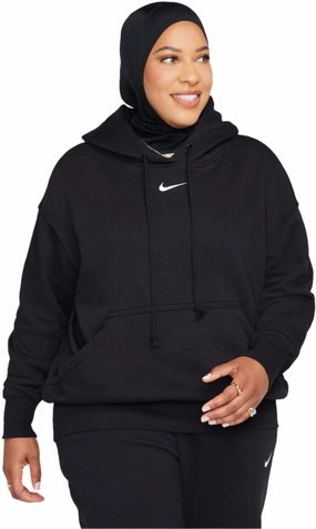 Nike Sportswear Phoenix Fleece Womens Oversized Pullover Hoodie Breathable mesh lining Glossy Look