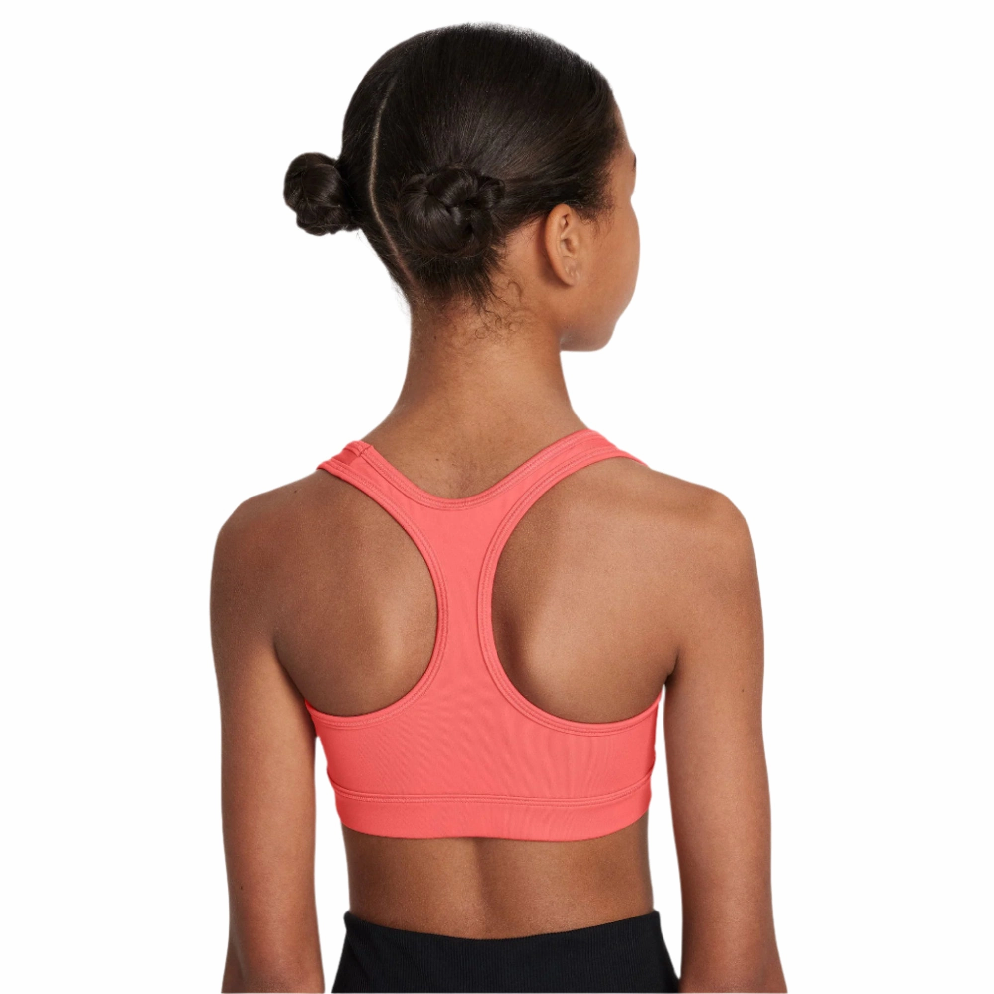 Nike Swoosh Big Kids Girls Sports Bra Dynamic Movement Body Contour Thumb Hole Sleeve