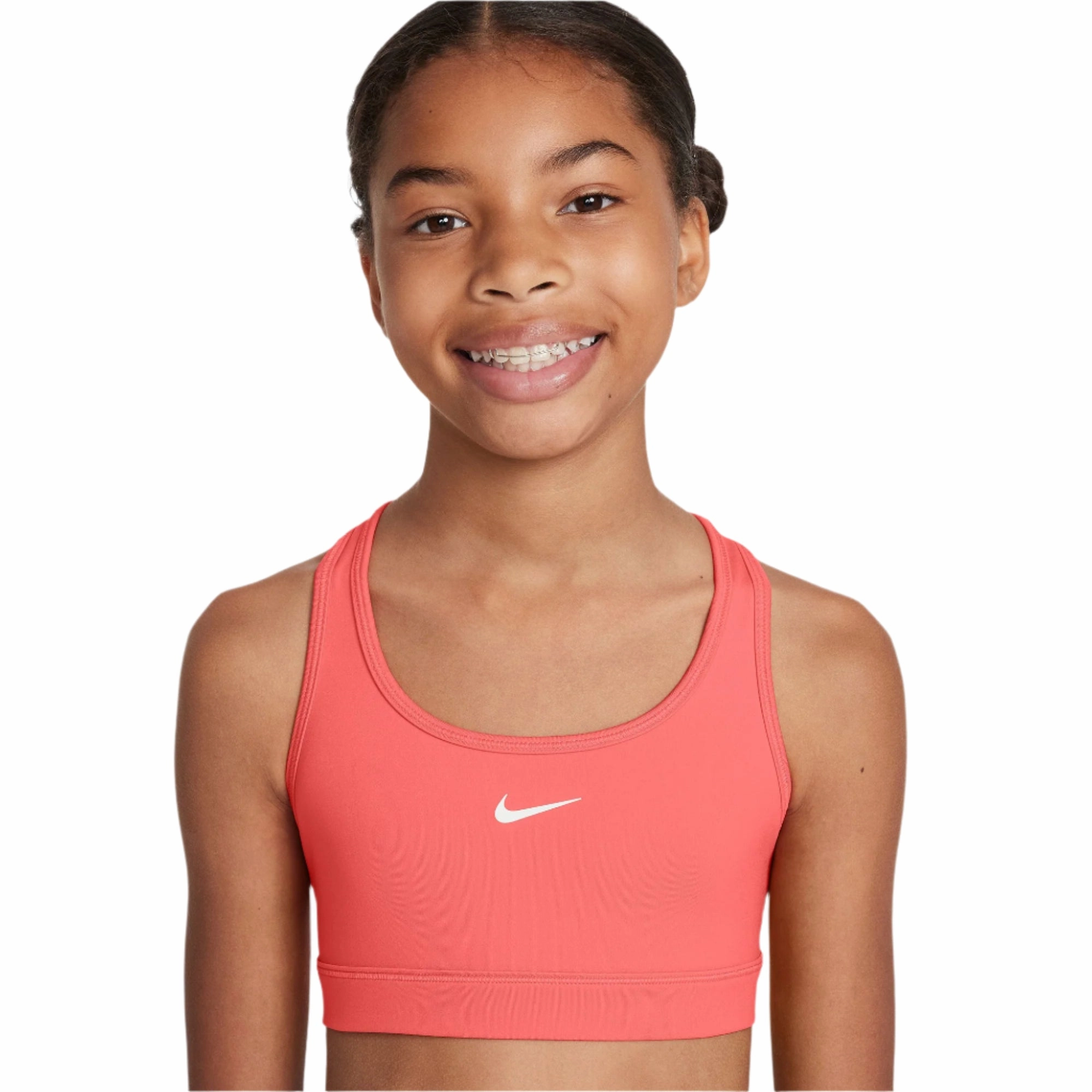 Evening Walk Casual Wearer Nike Swoosh Big Kids Girls Sports Bra Dynamic Movement