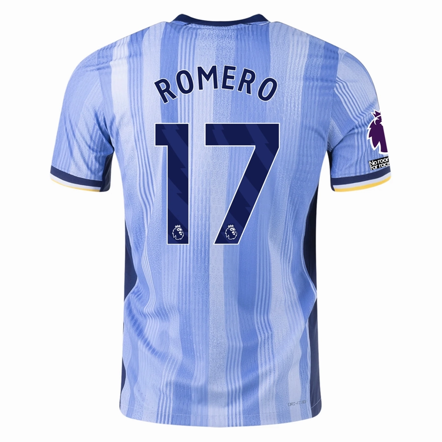 Training Ready Nike Tottenham Cristian Romero Authentic Away Jersey w/ EPL   No Room For Racism Patches 24/25 (Cobalt Bliss/Binary Blue)
