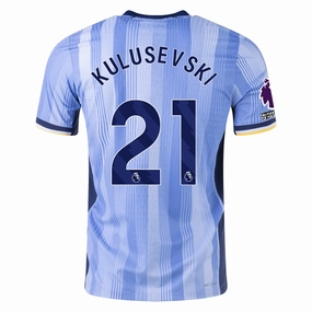 Nike Tottenham Dejan Kulusevski Authentic Away Jersey w/ EPL   No Room For Racism Patches 24/25 (Cobalt Bliss/Binary Blue) Eco Conscious Dye Process Flexible Shoulder Design