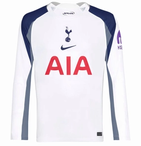 Nike Tottenham Hotspurs Home 25/26 Long Sleeve Jersey (White/Iron/Binary Blue) Heat Transfer Graphics Thermoregulating Lining