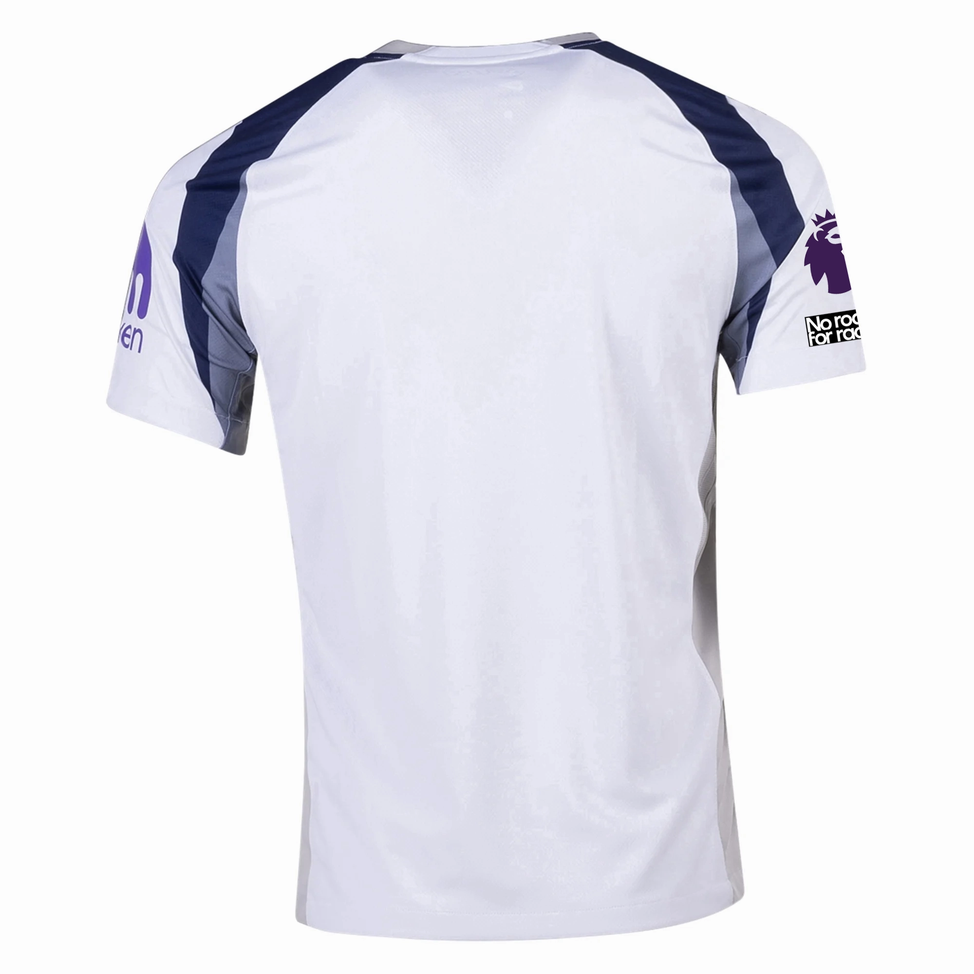 Temperature Control Technology Double Layered Collar Nike Tottenham Hotspurs Home Jersey w/ EPL   No Room For Racism Patch 25/26 (White/Iron/Binary Blue)