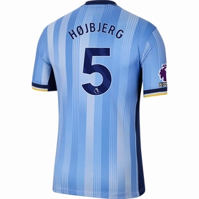 Nike Tottenham Pierre-Emile H?jbjerg Away Jersey w/ EPL   No Room For Racism Patches 24/25 (Cobalt Bliss/Binary Blue) Breathable knit