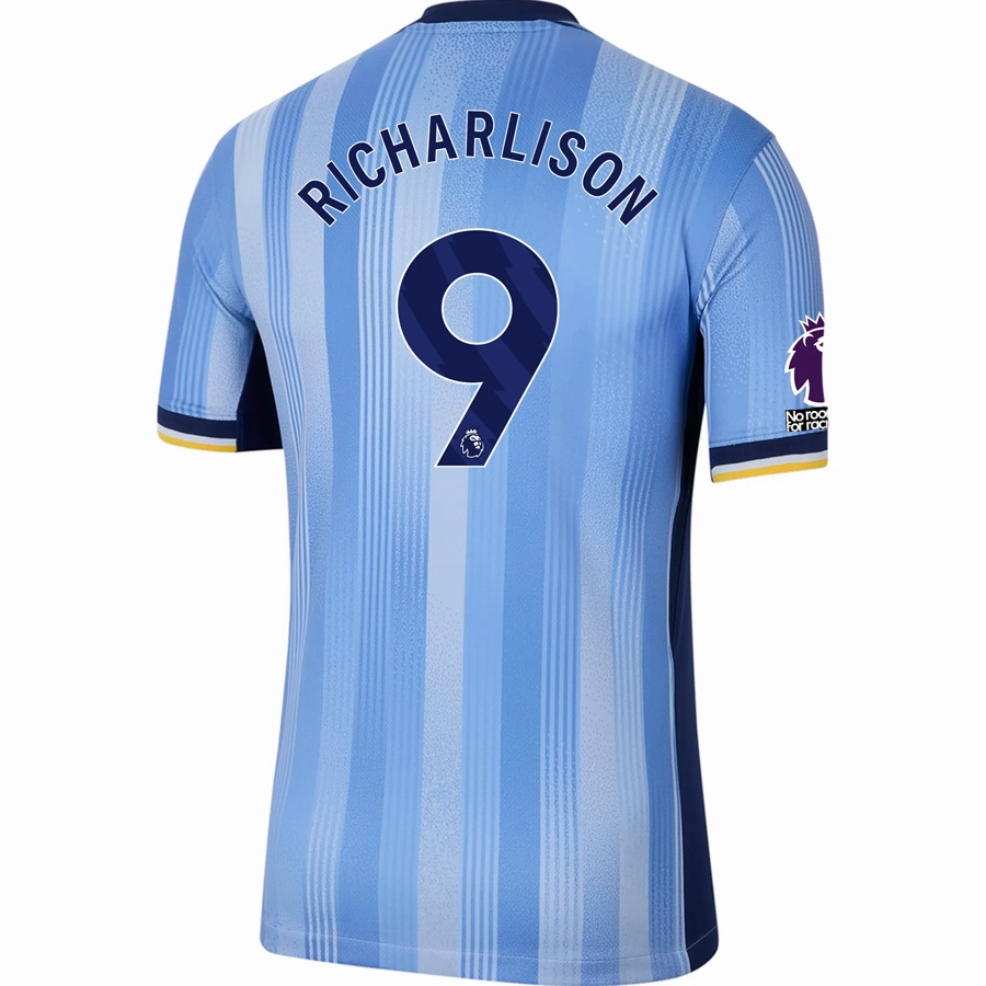 Nike Tottenham Richarlison Away Jersey w/ EPL   No Room For Racism Patches 24/25 (Cobalt Bliss/Binary Blue) Brushed Inner Lining