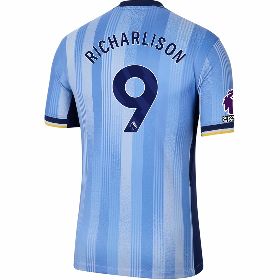 Fade Resistant Finish Core Fit Nike Tottenham Richarlison Away Jersey w/ EPL   No Room For Racism Patches 24/25 (Cobalt Bliss/Binary Blue)