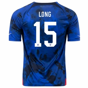 Low Profile Seams Bemberg Collar Finish Nike United States Aaron Long Away Jersey 22/23 (Bright Blue/White)
