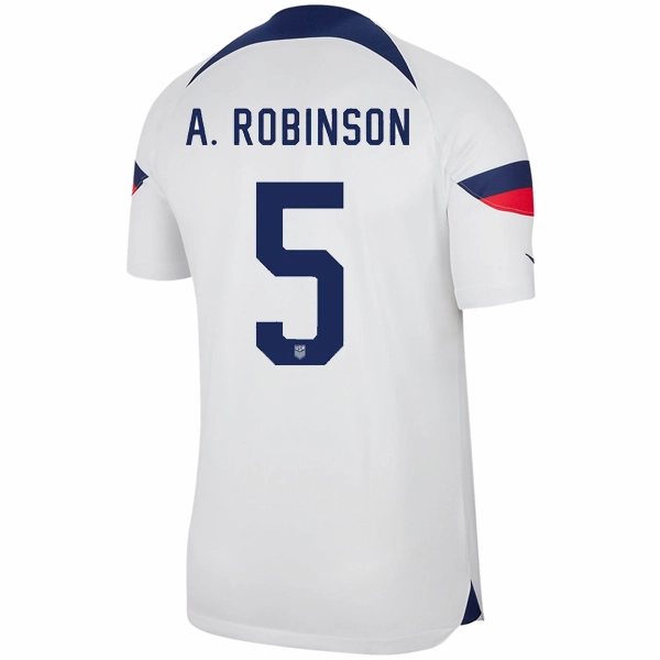 Layer Comfort Antimicrobial Treatment Nike United States Authentic Match Antonee Robinson Home Jersey 22/23 (White/Loyal Blue)