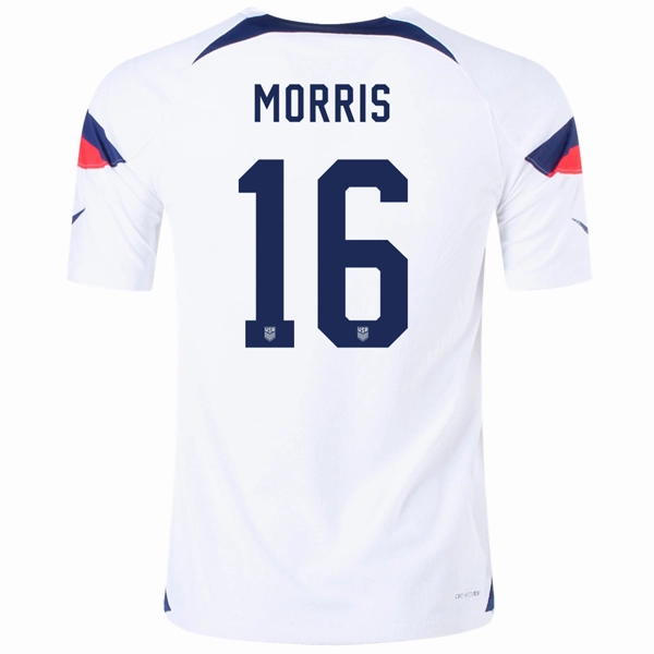 Nike United States Authentic Match Jordan Morris Home Jersey 22/23 (White/Loyal Blue) Body Movement