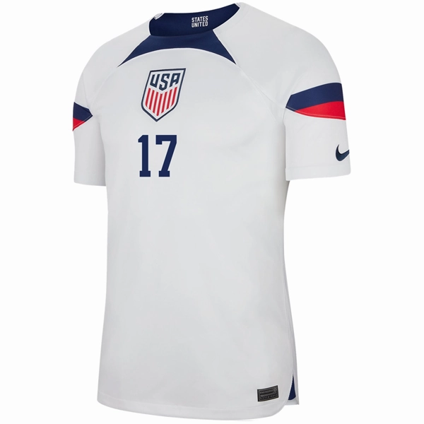 Nike United States Authentic Match Jordan Pefok Home Jersey 22/23 (White/Loyal Blue) Dynamic Wear