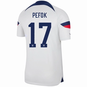 High Stretch Recovery Nike United States Authentic Match Jordan Pefok Home Jersey 22/23 (White/Loyal Blue)