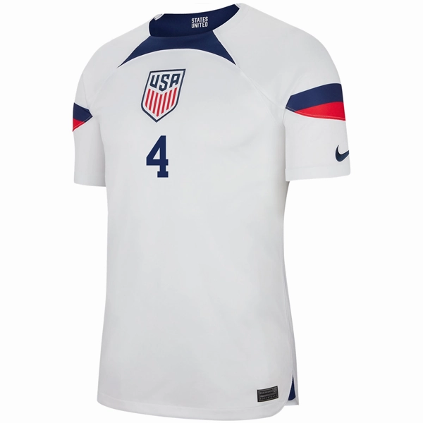 Move Fast Relaxed Comfort Nike United States Authentic Match Tyler Adams Home Jersey 22/23 (White/Loyal Blue)