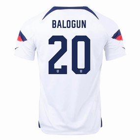 Nike United States Balogun Home Jersey 22/23 (White/Loyal Blue) Low Profile Drop Shoulder