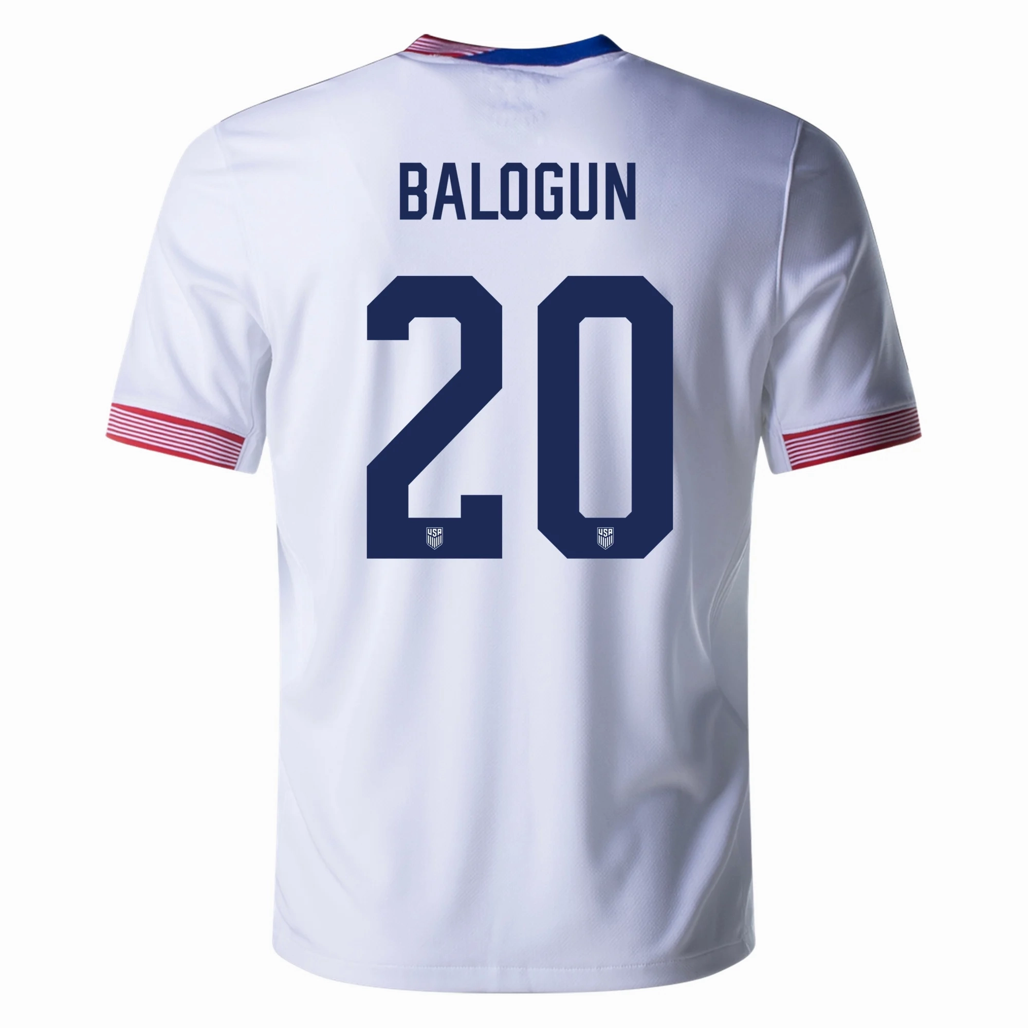 Stretch Trim Nike United States Folarin Balogun Home Jersey 24/25 (White)