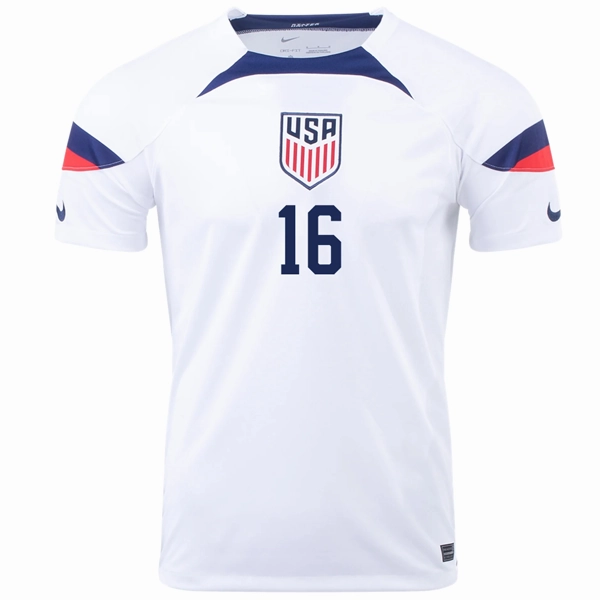 Nike United States Jordan Morris Home Jersey 22/23 (White/Loyal Blue) All Purpose Game Ready