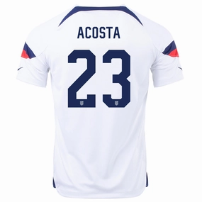 Nike United States Kellyn Acosta Home Jersey 22/23 (White/Loyal Blue) streamlined look