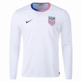 Nike United States Long Sleeve Home Jersey 24/25 (White) Moisture Control System Flex Foam Reinforced