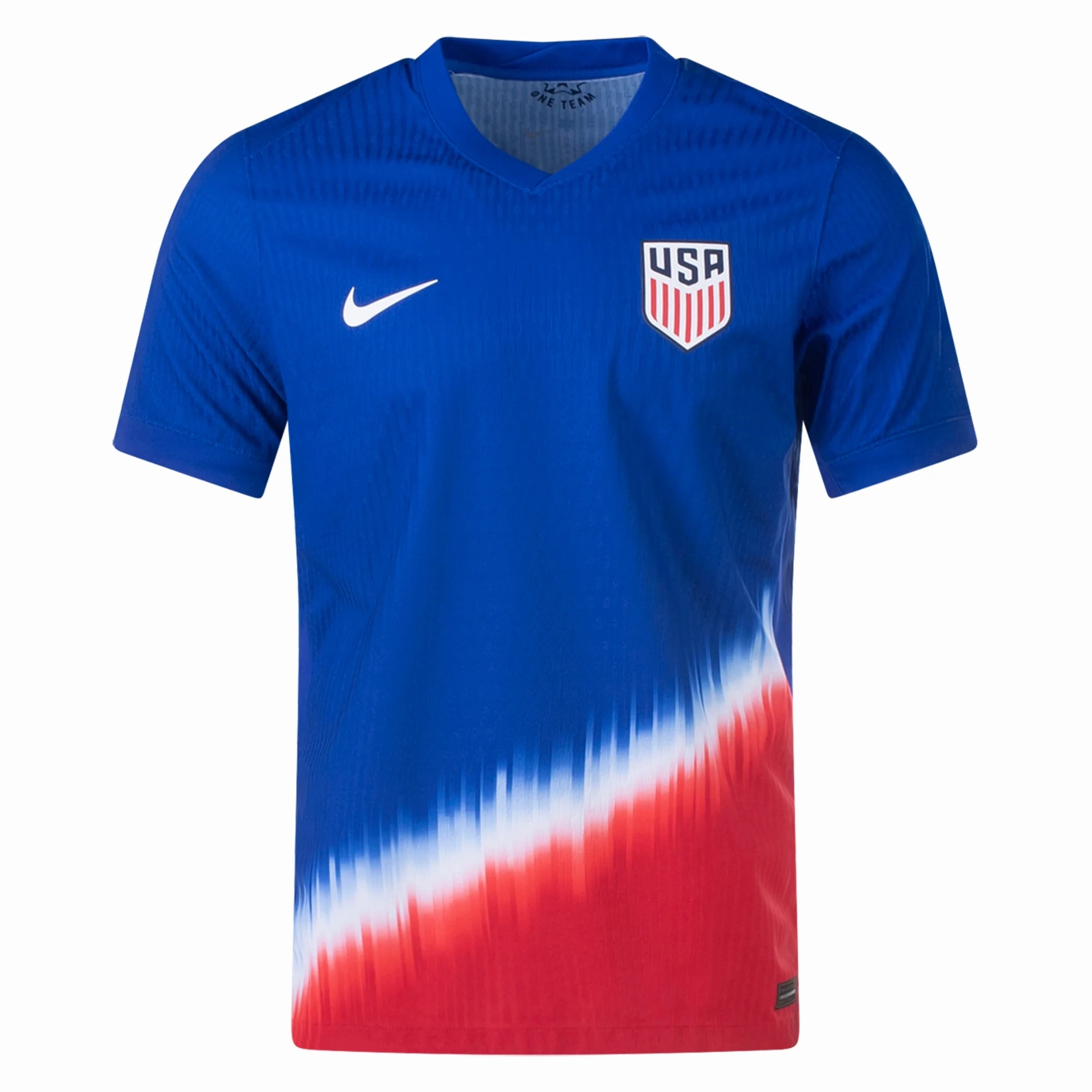 Nike United States Match Authentic Away Jersey 24/25 (Old Royal/Sport Red/White) Performance Optimized Weave Knit Grid Mesh