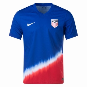 Nike United States Match Authentic Away Jersey 24/25 (Old Royal/Sport Red/White) Performance Optimized Weave Knit Grid Mesh