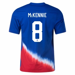 Raglan Sleeve Integration Lightweight Design Nike United States Match Authentic Weston Mckennie Away Jersey 24/25 (Old Royal/Sport Red/White)