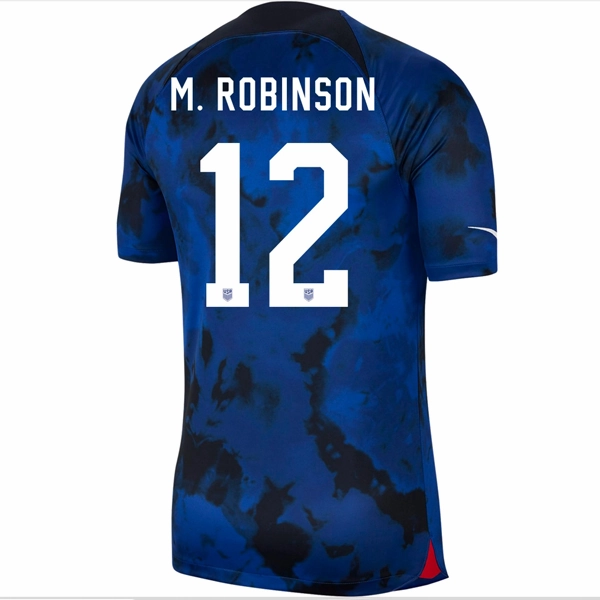 Nike United States Miles Robinson Authentic Match Away Jersey 22/23 (Bright Blue/White) Move Enhanced