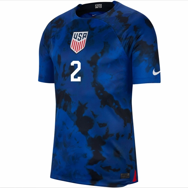 Smart Motion Quick Repair Yarn Nike United States Sergino Dest Authentic Match Away Jersey 22/23 (Bright Blue/White)