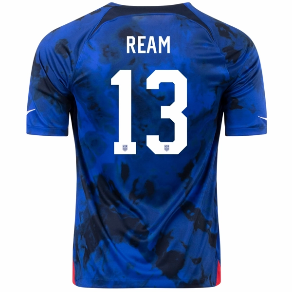 Walk Friendly Nike United States Tim Ream Away Jersey 22/23 (Bright Blue/White)