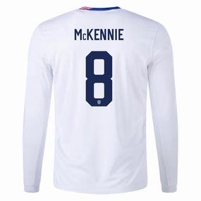 Nike United States Weston McKennie Long Sleeve Home Jersey 24/25 (White) Cool Look