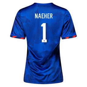 Dynamic Style Smooth Lock Stitching Nike Womens United States Alyssa Naeher 4 Star Away Jersey 23/24 w/ 2019 World Cup Champion Patch (Hyper Royal/Loyal Blue)